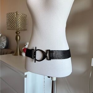 Black Rhinestone Belt